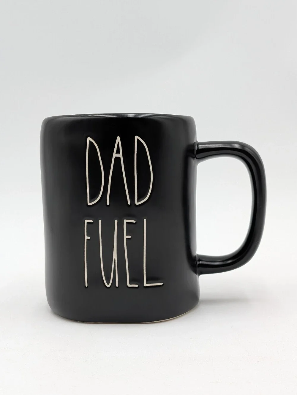 Rae Dunn Dad Fuel Artisan Collection 16oz Black Ceramic Mug Gift for Dad